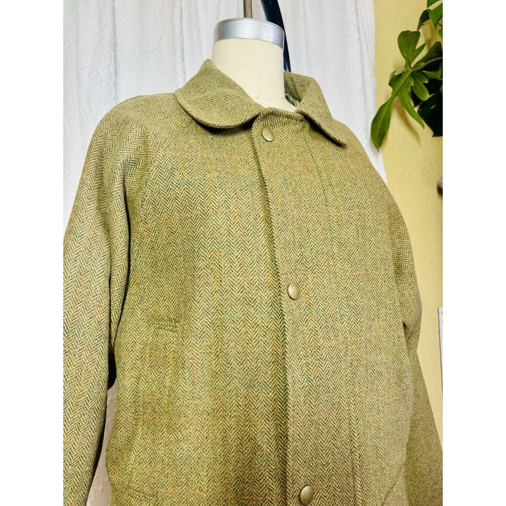 Paul Stuart Wool Tweed‎ Hunting Coat S 36/38 Chore Quilt Lined Made in England - Picture 8 of 16